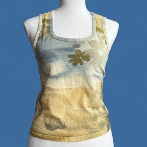 Y2K blushe Yellow and blue Tank Top